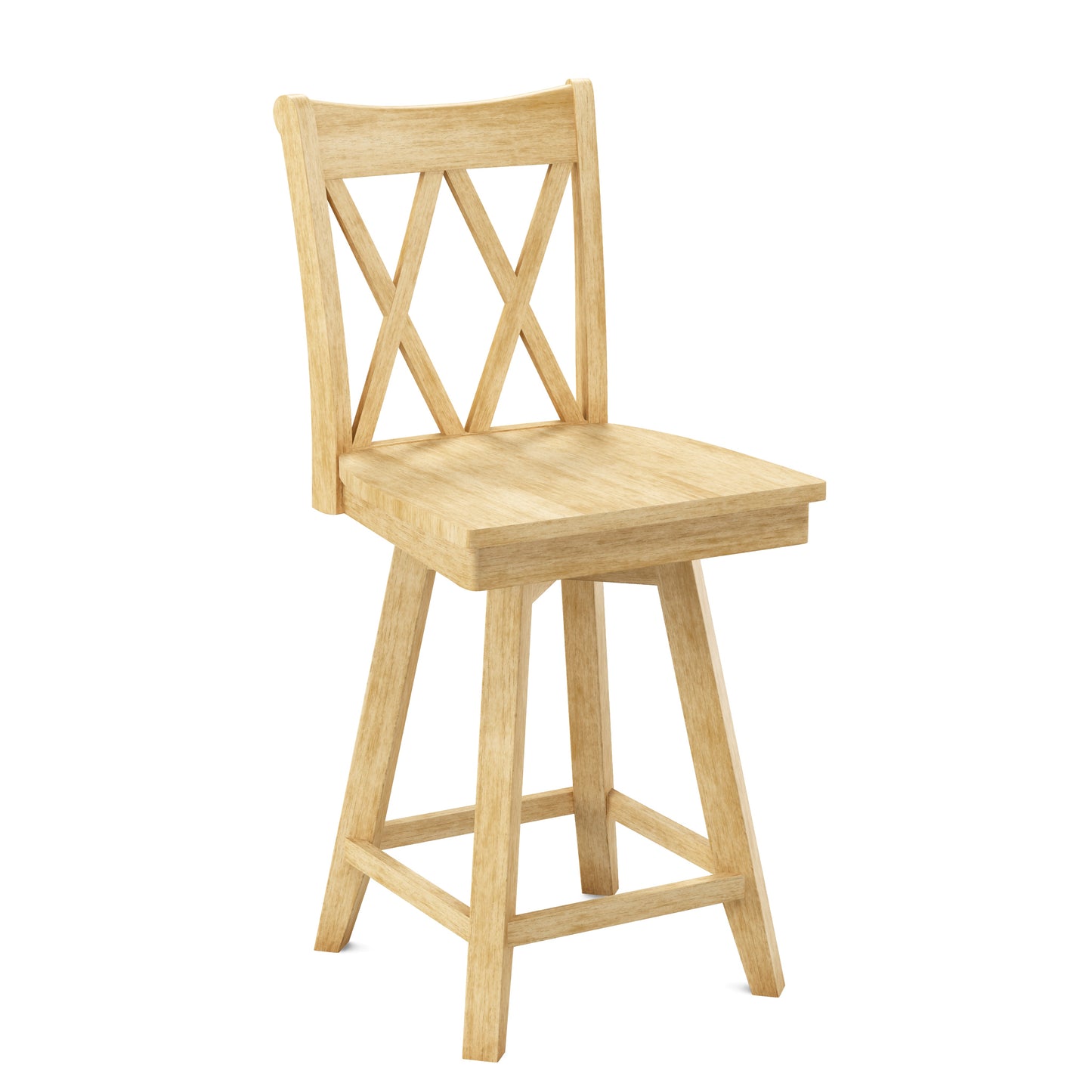 24" Double X Back Swivel Counter Stool