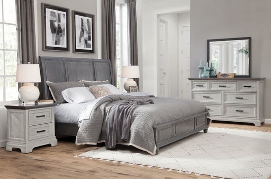 Summit Sleigh Bed – Heather Gray
