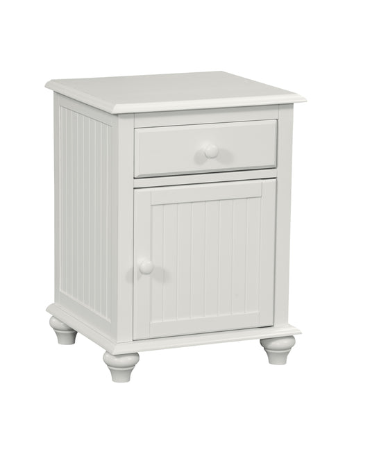 Cottage 1 Drawer / Door Nightstand - Pure White
