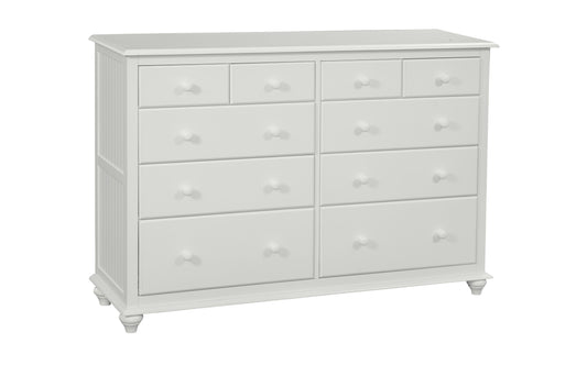 Cottage 10 Drawer Dresser - Pure White