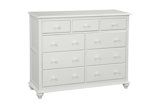 Cottage 9 Drawer Dresser - Pure White