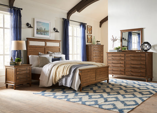 Farmhouse Chic Bed – Bourbon Oak