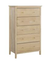 High Tide Brooklyn 5-Drw Chest  (KD) - Pure White