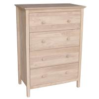 High Tide Brooklyn 4-Drw Chest (KD) - Pure White