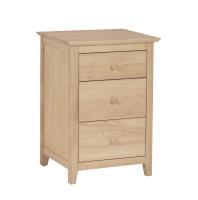 High Tide Brooklyn 3-Drawer Nightstand (KD) - Pure White